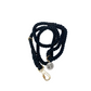 Rope leash with adjustable collar - Black