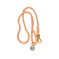 Rope leash with adjustable collar - Peach